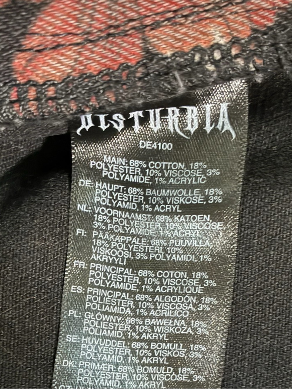Disturbia Poison Eden Print Denim Dungaree Short Overalls Whimsigoth Alt Vibes - Picture 8 of 8